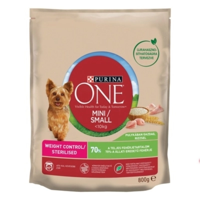 PURINA ONE Mini Weight Control/Sterilised száraz kutyaeledel (800g)