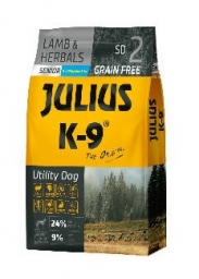 JULIUS K-9 Utility Dog Hypoallergenic Lamb, Herbals Senior szárazeledel