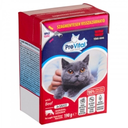 PreVital Tetra macskaeledel marhával szószban (190g)