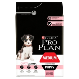 Pro Plan Medium Puppy Optiderma lazacban gazdag száraz kutyaeledel 3 kg