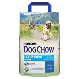 Dog Chow Large Breed Puppy teljes értékű állateledel nagytestű kölyökkutyák részére pulykával 2,5 kg