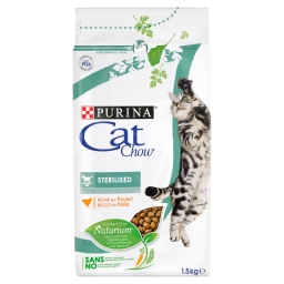 Cat Chow Sterilised csirkében gazdag száraz állateledel felnőtt macskáknak 1,5 kg