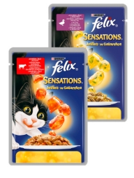 FELIX SENSATIONS JELLIES aszpikban - nedves macskaeledel