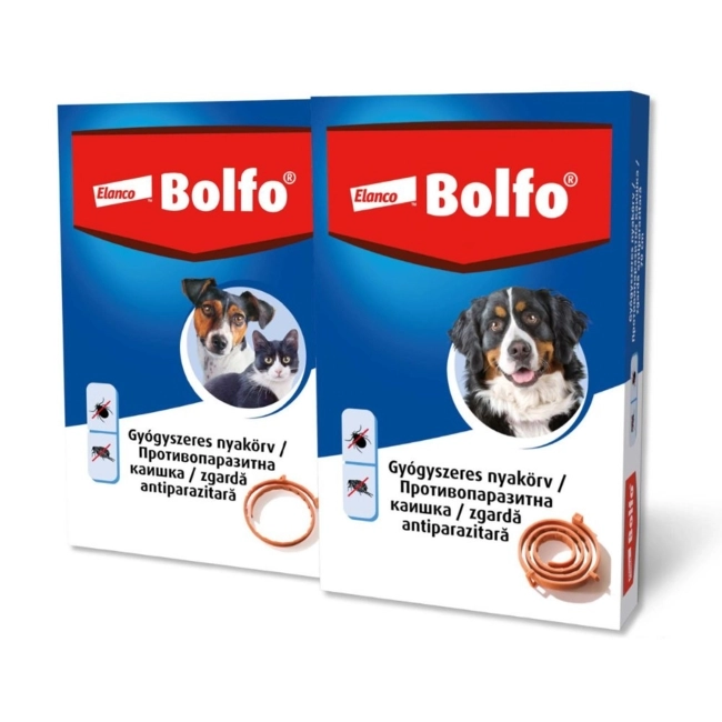 BOLFO Nyakörv külső élősködők ellen, macskák és kutyák részére