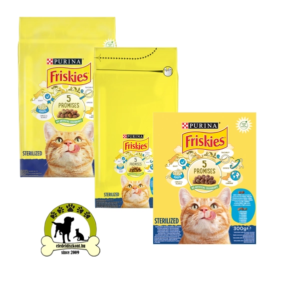 FRISKIES Steril száraz macskaeledel lazaccal és zöldségekkel
