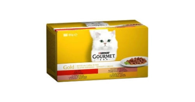 GOURMET GOLD Falatok szószban nedves macskaeledel (4x85g)