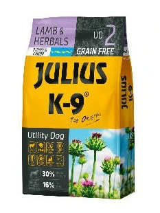 JULIUS K-9 Utility Dog Hypoallergenic Lamb, Herbals Puppy szárazeledel